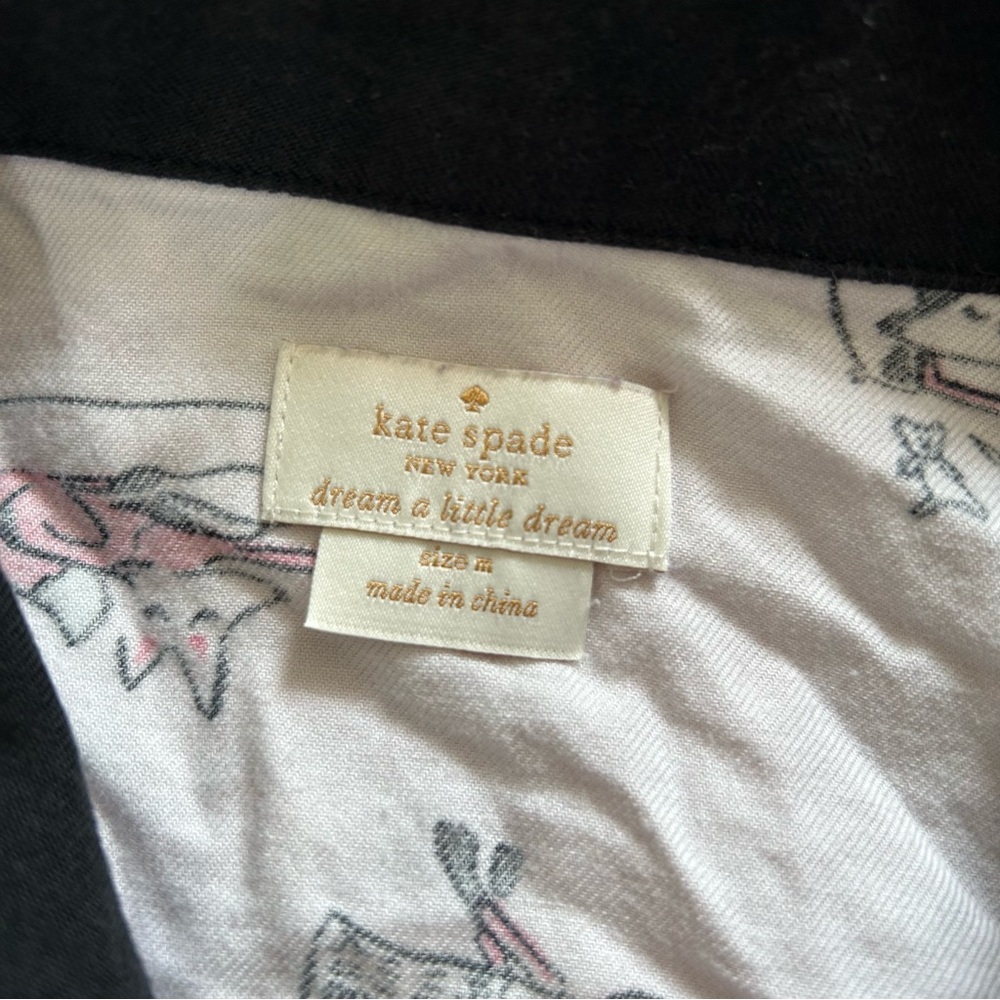 Kate Spade Foxy Lady Pink and Black Print Pajama Set Size Medium - Picture 10 of 11